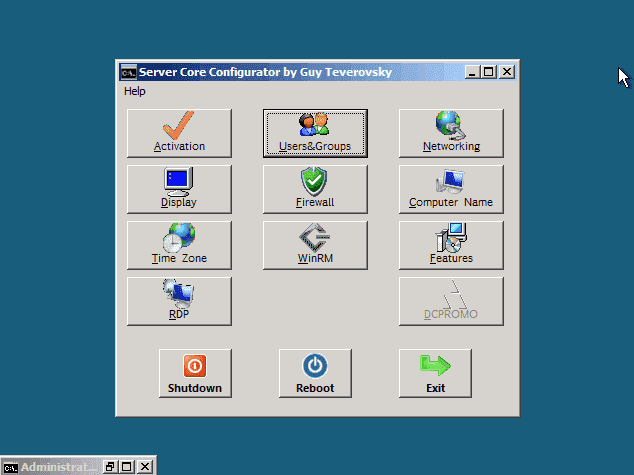 Desktop configuration