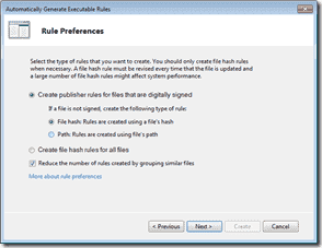 AppLocker - Rule Preference