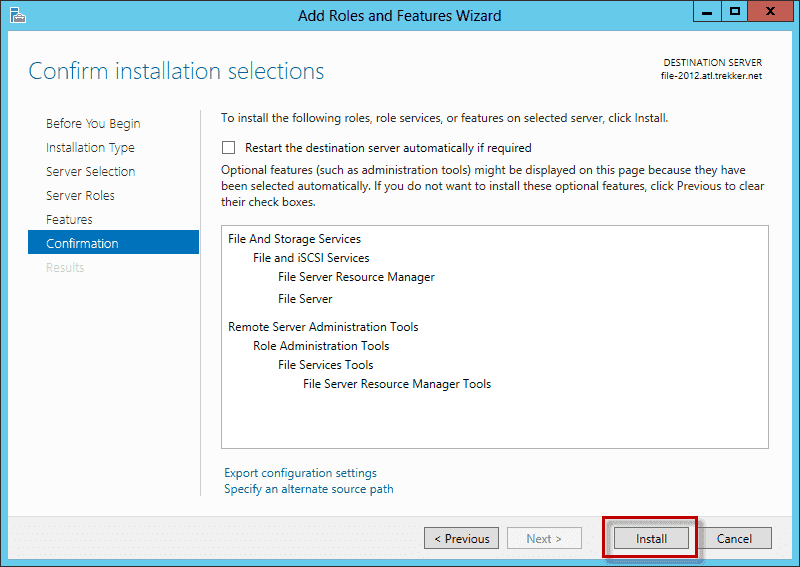 Fsrm windows server 2012 настройка