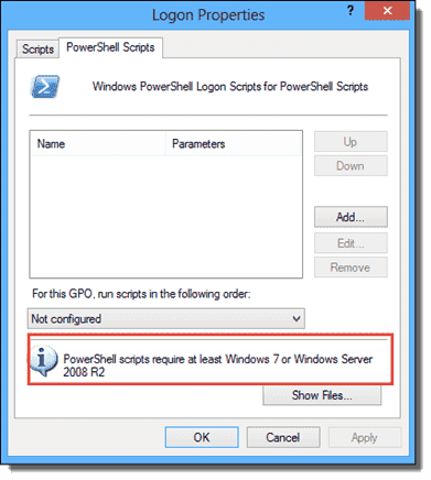 PowerShell scripts require at least Windows 7 or Windows Server 2008 R2