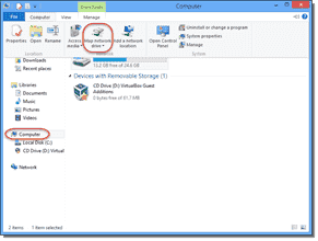 Map network drive in Windows 8