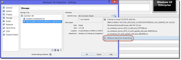 Remove disk from virtual drive