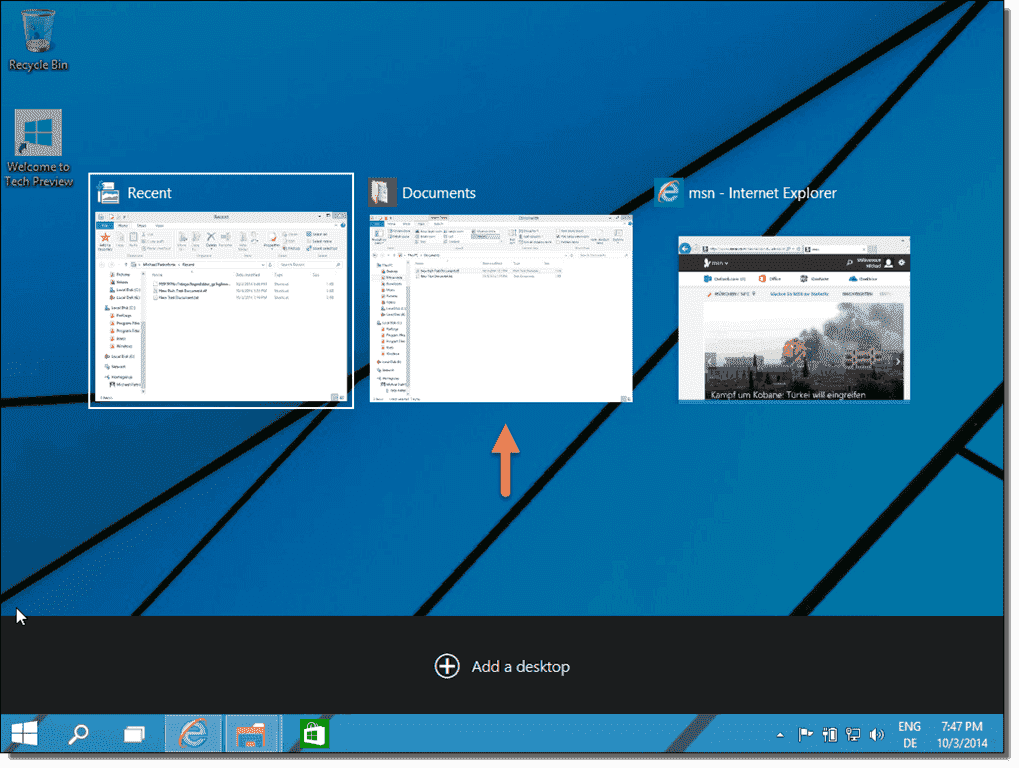 Task 10. Task view Windows. Task view.