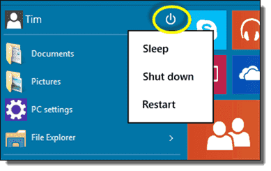 We can easily manage system sleeps, shutdowns, or reboots through the Start menu