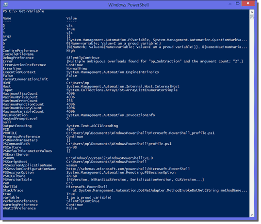 Display And Search All Variables Of A PowerShell Script With Get 