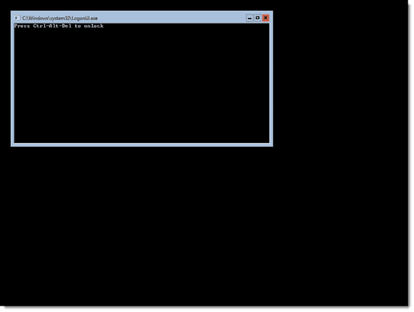 Control Alt Delete on Windows Server 2016 Server Core
