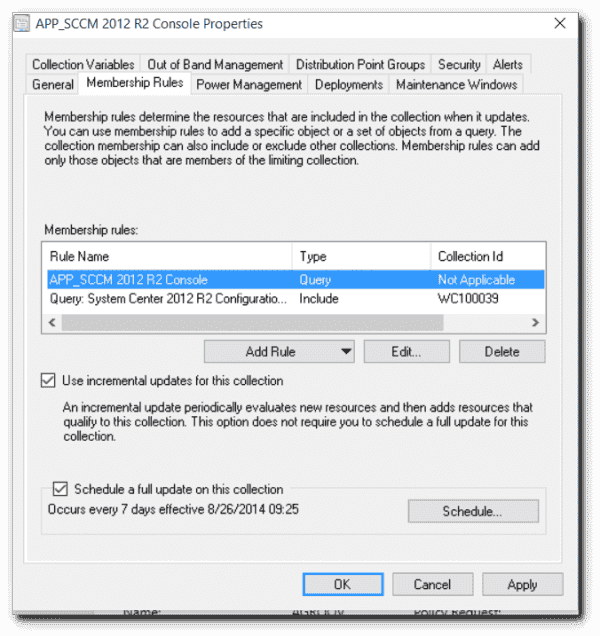 A device collection for the SCCM Console Deployment