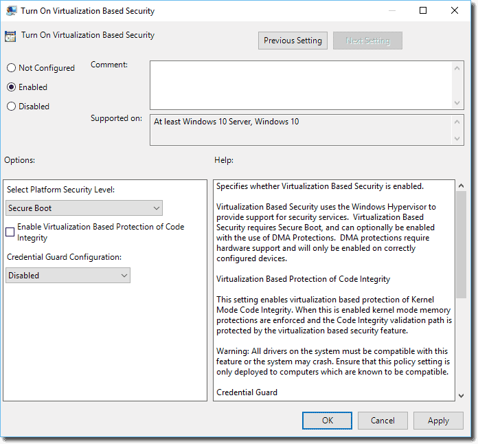 Enable windows virtualization based security что это