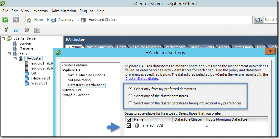 Datastore cluster настройка vmware