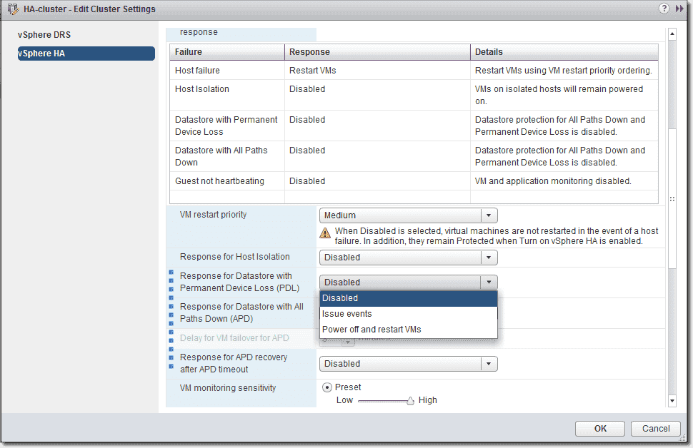 Cluster config