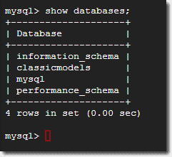 MySQL – show databases