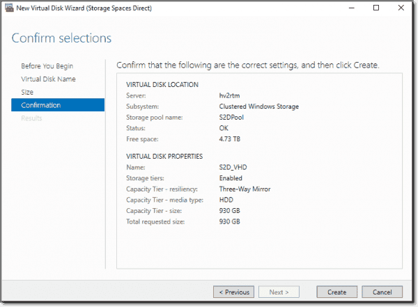 Creating a virtual disk