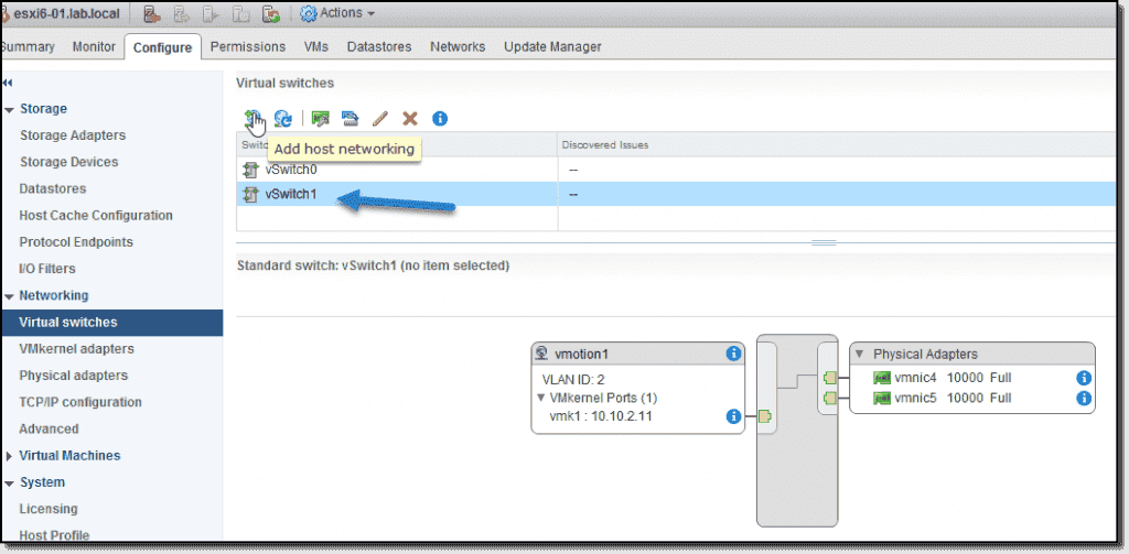 Vmware добавить port group