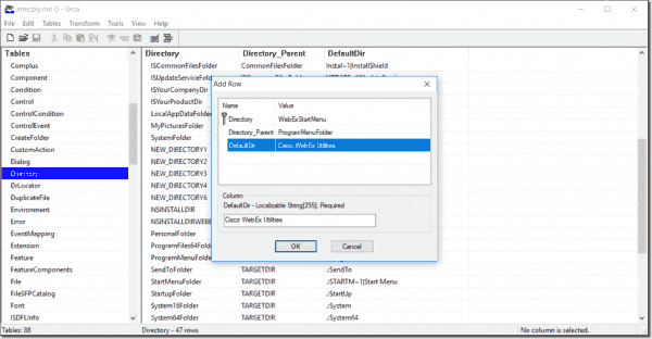 Directory table