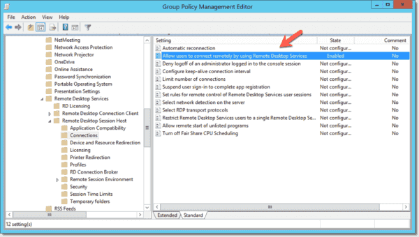 Allow users to connect remotely by using Remote Desktop Services