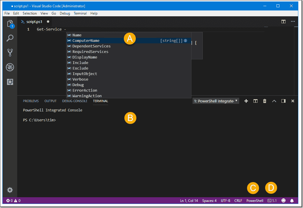 Настройка visual studio code для powershell