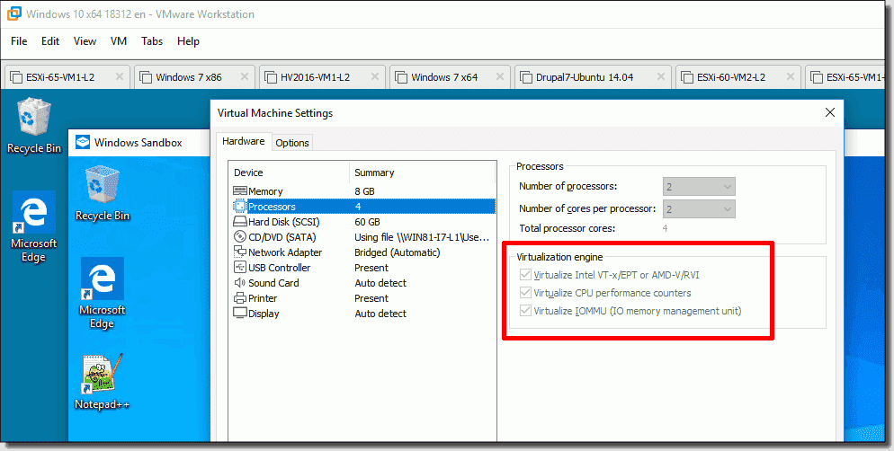 Vmware does not support nested virtualization. Nested Virtualization VMWARE. Виртуализация Windows 10. VMWARE Workstation на Хосте Windows 10 рисунки. VMWARE enable Virtualization.