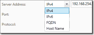 Server address options