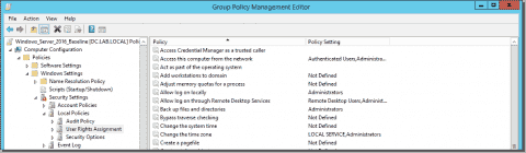 windows 2016 user rights assignment