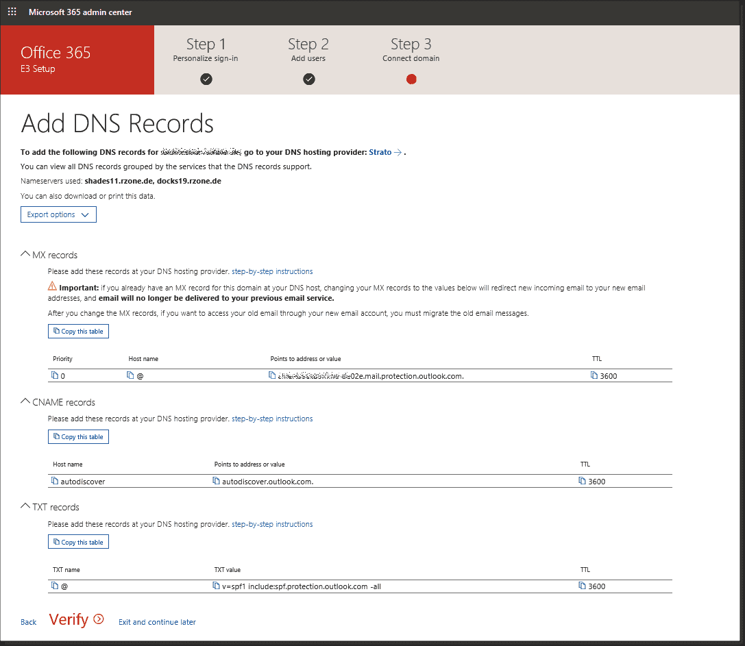 Proper dns entries ошибка