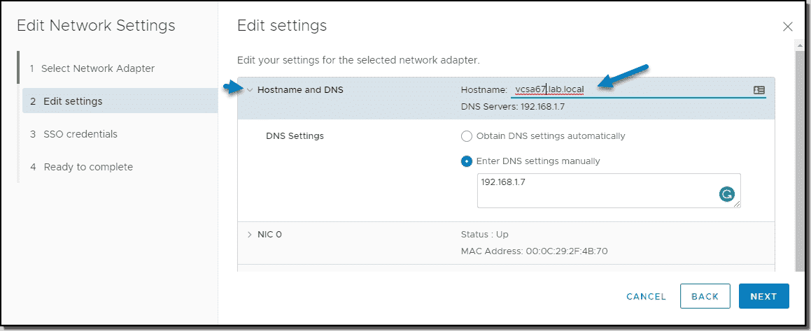 Change A Vmware Vcenter Server Appliance Vcsa System Name Fqdn 4sysops