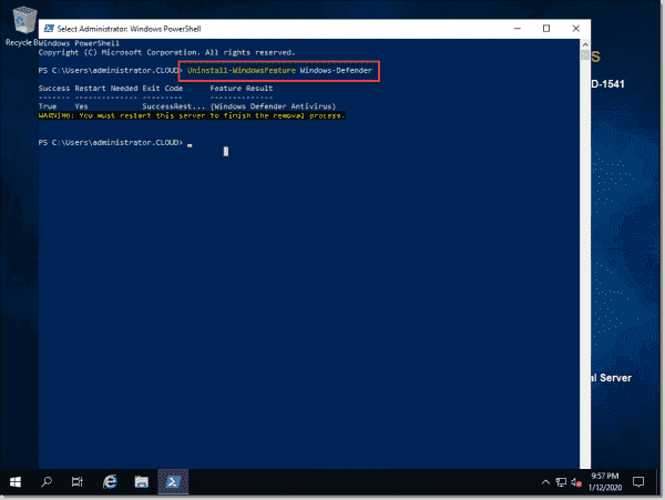 Как установить windows defender через powershell