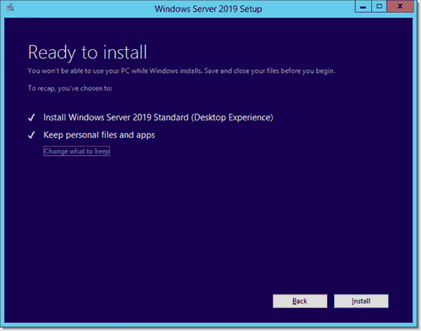 Ready to upgrade to Windows Server 2019