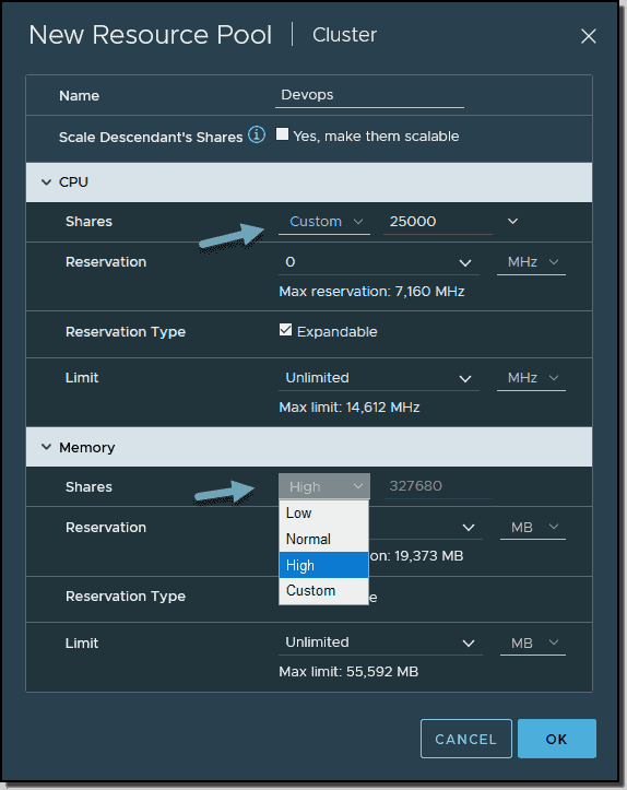 Resource pool vmware что это