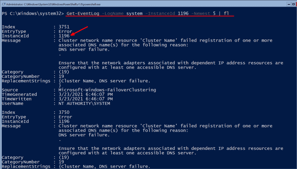 Создание dns записи powershell