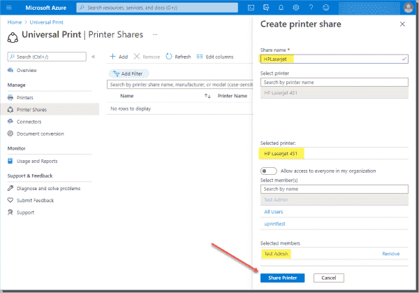 Microsoft Universal Print Installing The Connector Setting Up The Service And Adding Printers 7750