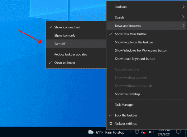 Deactivate Windows 10 widget “News and interests” with Group Policy ...