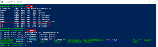 Access Windows drives in WSL