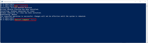Install Windows Subsystem for Linux (WSL) in Windows 11 – 4sysops