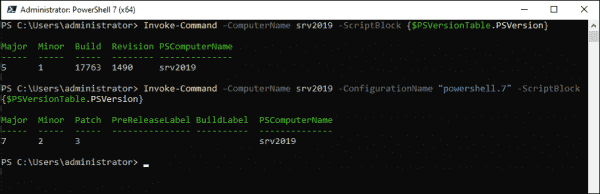 Querying the Core edition version with $PSVersionTable