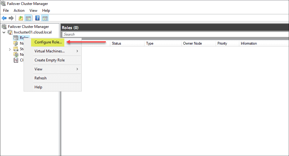 Configuring the File Server role as a clustered role