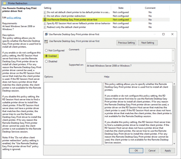 Setting up Remote Desktop Easy Print 4sysops