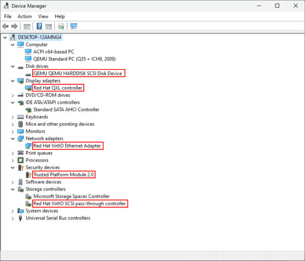 Checking the Device Manager to verify installation of all drivers