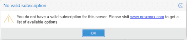 You do not have a valid subscription for this server 