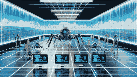 AI crawlers are invading the web - Illustration by DALL-E