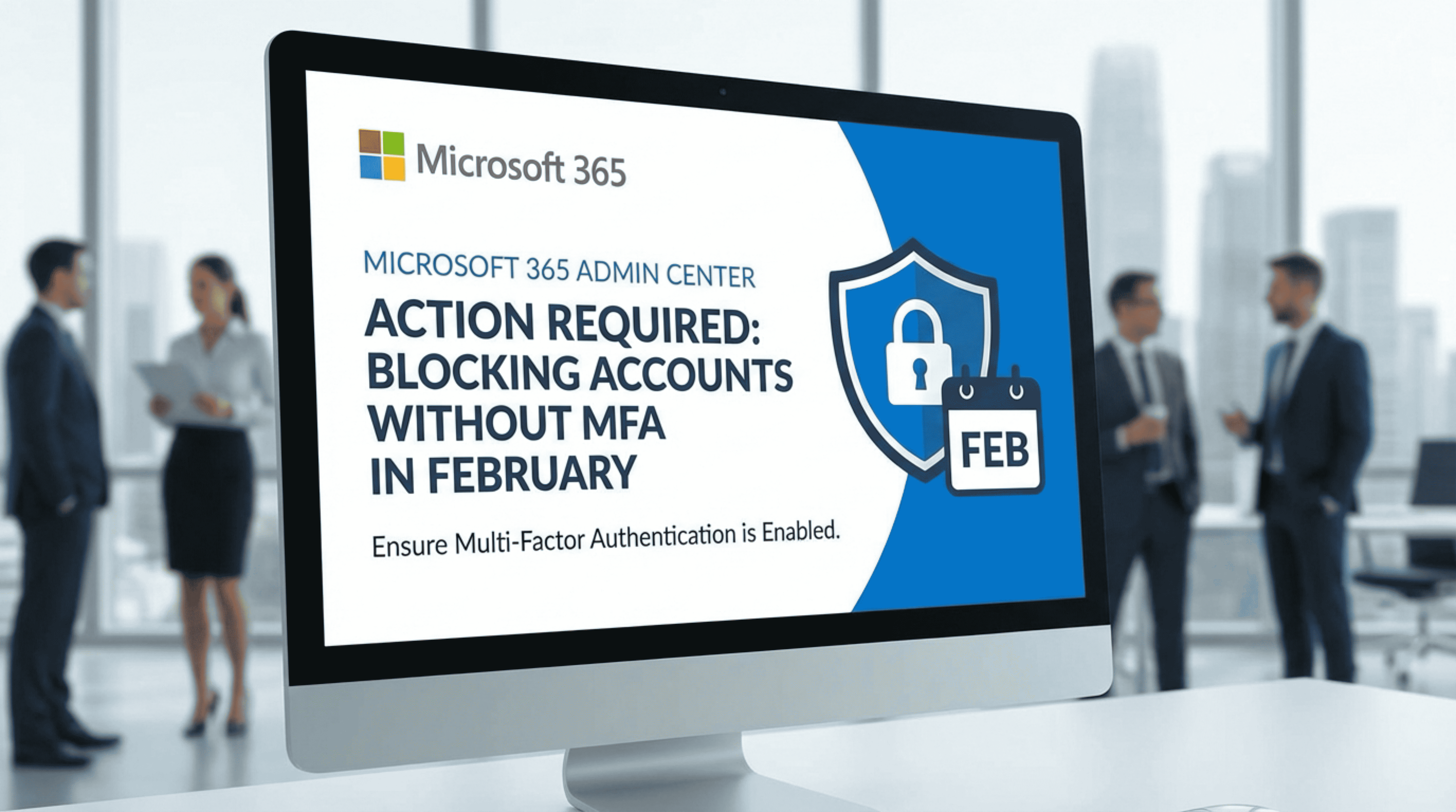 Microsoft 365 admin center will block accounts without  MFA in February