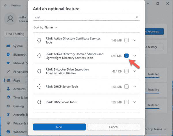 Install RSAT on Windows 11