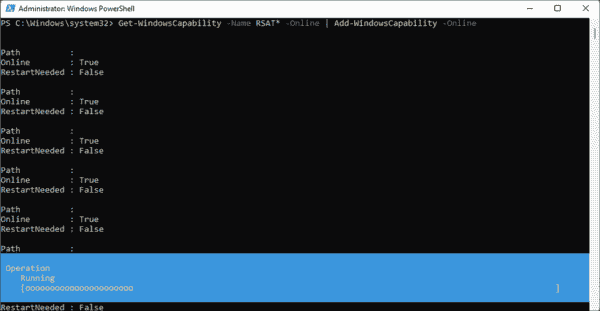 Intstall RSAT with PowerShell